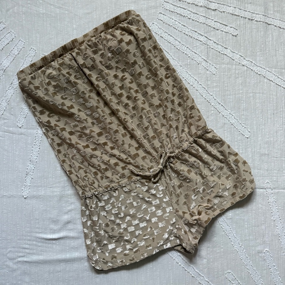 🐚MARC BY MARC JACOBS Swim Cover-Up — Beige Monogram- Size M